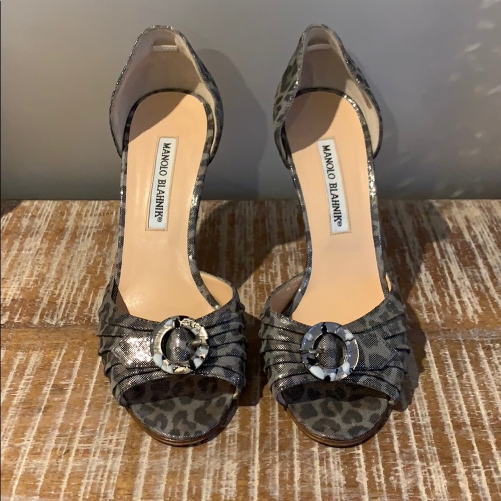 Manolo Blahnik Leopard Print Heels